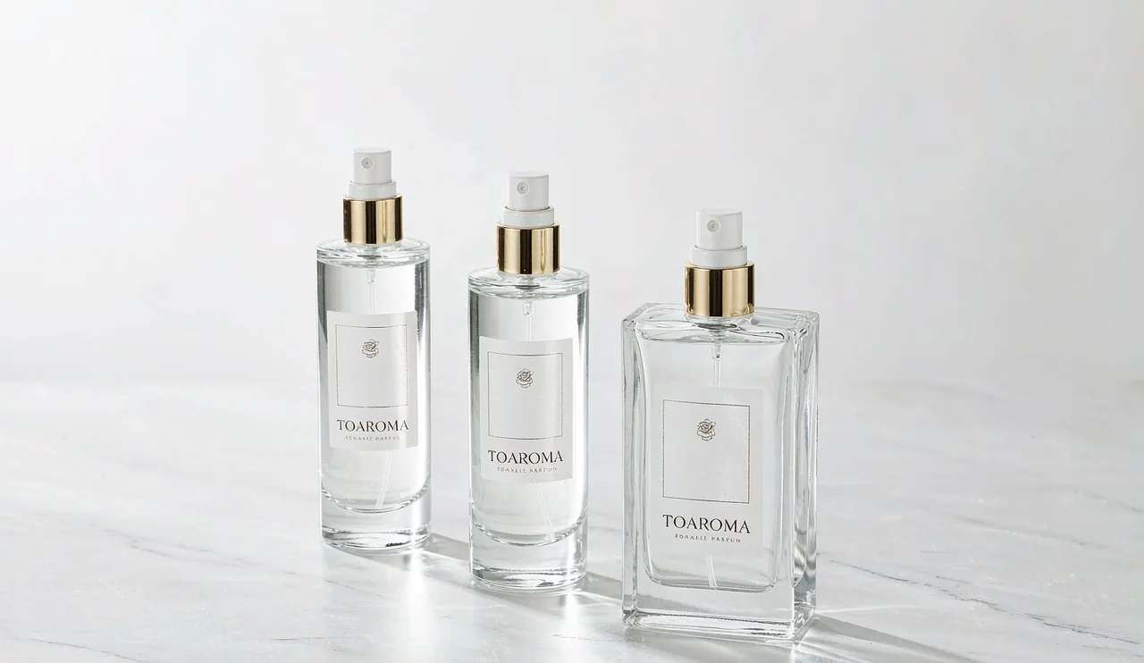 Private label perfume bottles with gold atomisers